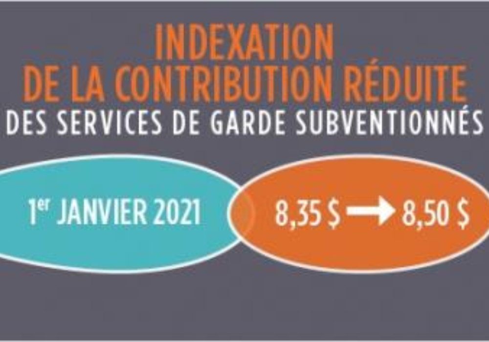 Indexation de la contribution réduite